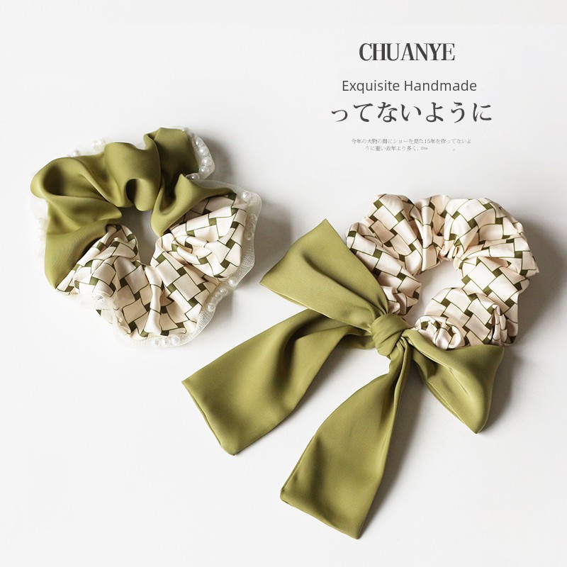 Kawano Matcha Green Big Bow Hairpin 2024 New Arrival Female Minimalist Elegant Hair Pin Back Head Clip Hairware