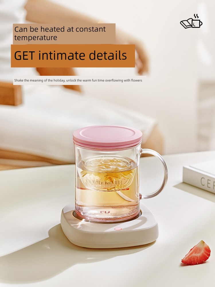 Fuguang Fu + Glass with Handle Tea Water Separation Office Tea Infuser Women's Personal Tea Cup