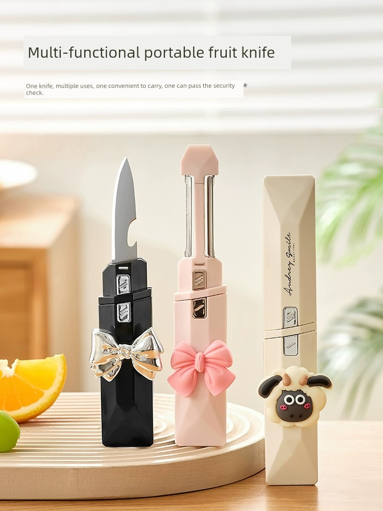 Fruit Knife Peeler Two-in-One For Home Peeler Foldable Double-Headed Multifunctional Portable Apple Peeling Handy Gadget