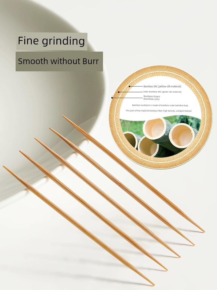 Cooker King Toothpick For Home High-Grade Carbonized Double-Headed Disposable Bamboo Toothpick Box Canned Toothpick Fruit Toothpick 920 Pieces