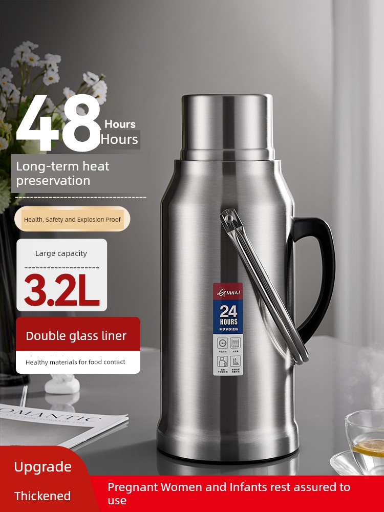 Jie'an Xi Stainless Steel Kettle For Home 3.2L Electric Kettle for Student Dormitory 2L Insulation Pot Large Capacity Insulation Pot