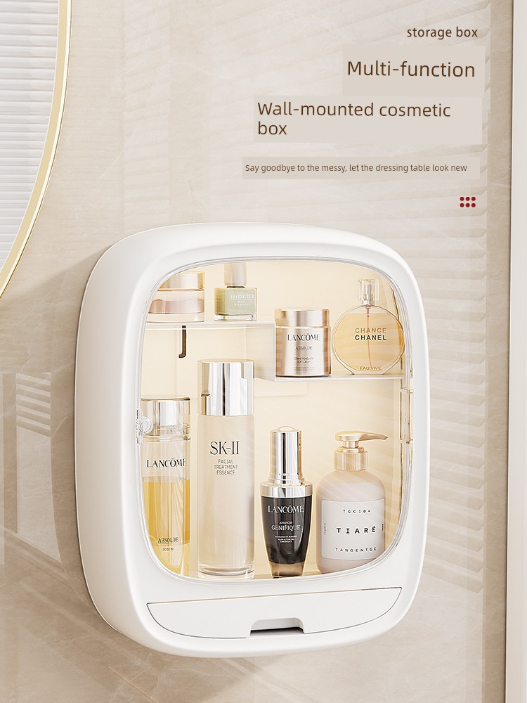 Bathroom Storage Rack Cosmetics Storage Box Punch-Free Wall-Mounted Bathroom Shelf Washstand Various Handy Gadget