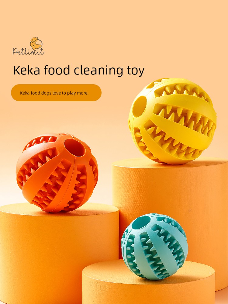 Dog Toy Bite-Resistant Ball Molar Storage Food Big and Small Dogs Border Collie Corgi Funny Relieving Stuffy Handy Gadget Pet Rubber Supplies