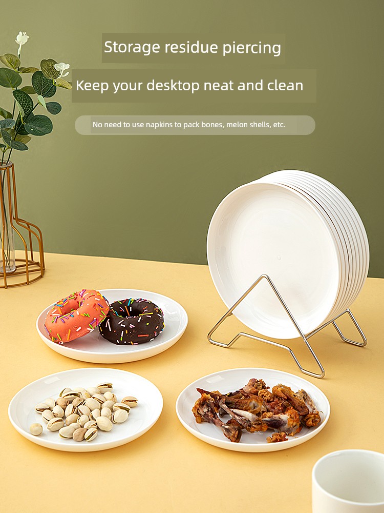 Spit Bones Flat Ware For Home Food Grade Table Waste Flat Ware Classy Bone Dish Thickened Fruit Dish Plate Mrun