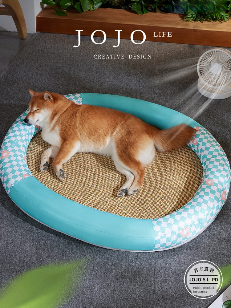 Jojo's L. Pd. Yi. Pet Mat Summer Cooling Pet Pad Oval Runway Nest Thickened | Especially