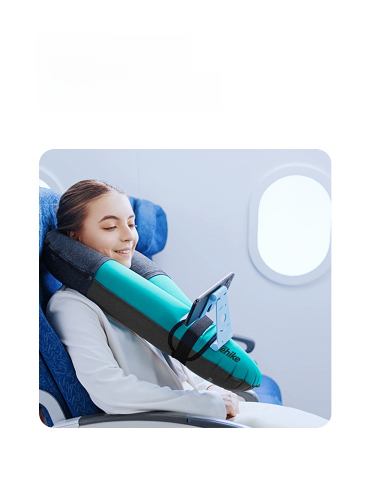 Naturehike Multifunctional Long U-Shaped Inflatable Pillow Outdoor Camping Portable Traveling Pillow Neck Pillow Sleeping Artifact