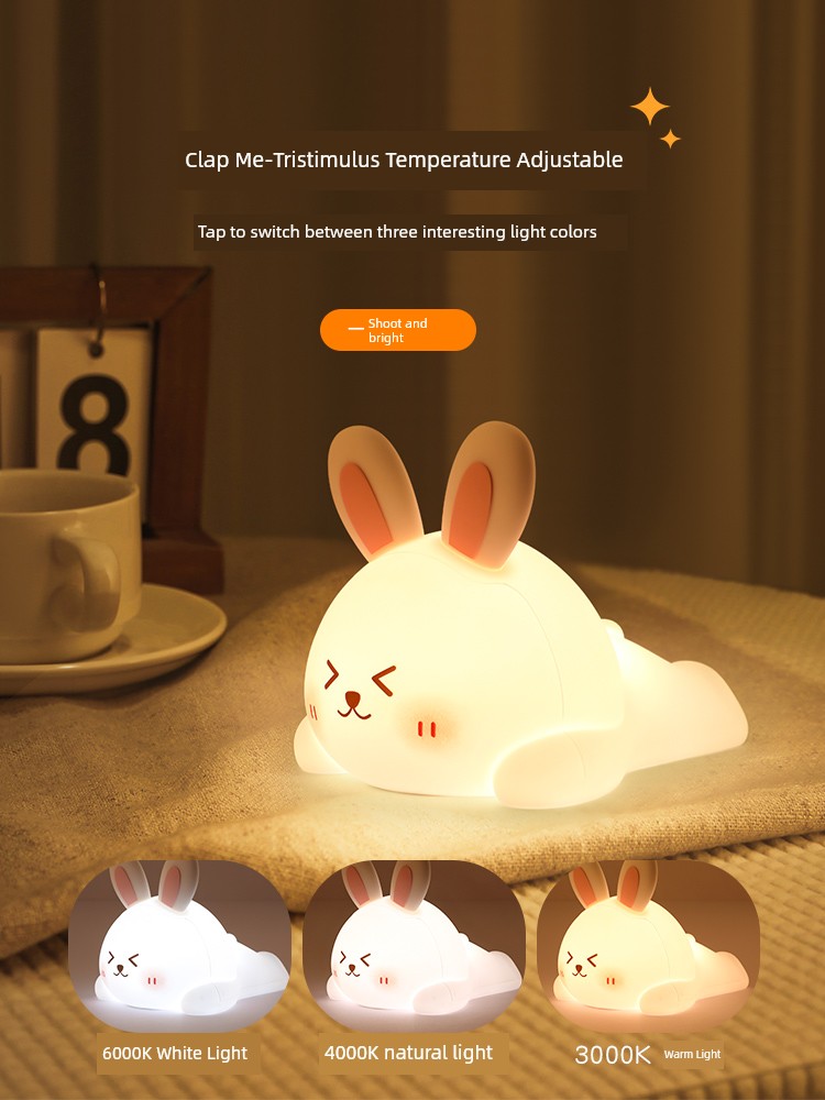 NVC Lighting Rabbit Baby Feeding Pat Small Night Lamp