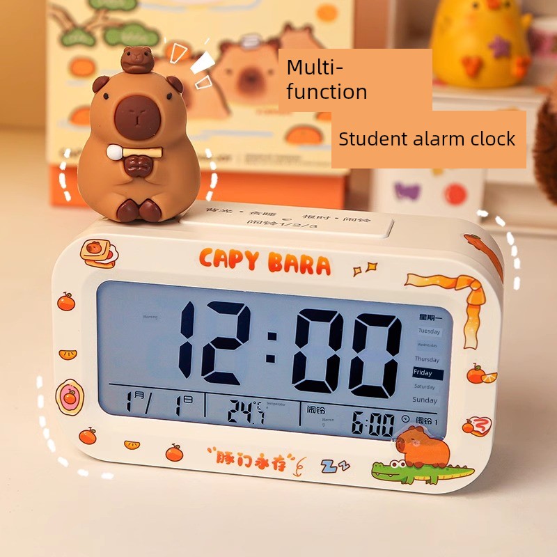 Dedicated Girl Intelligent Digital Voice Alarm Clock Student
