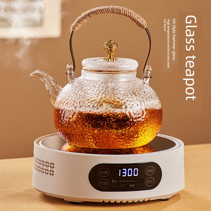 Jie'an Xi Glass Teapot 2024 New Arrival Kettle Household Tea Set Teapot Electric Ceramic Stove Exclusive Loop-Handled Teapot