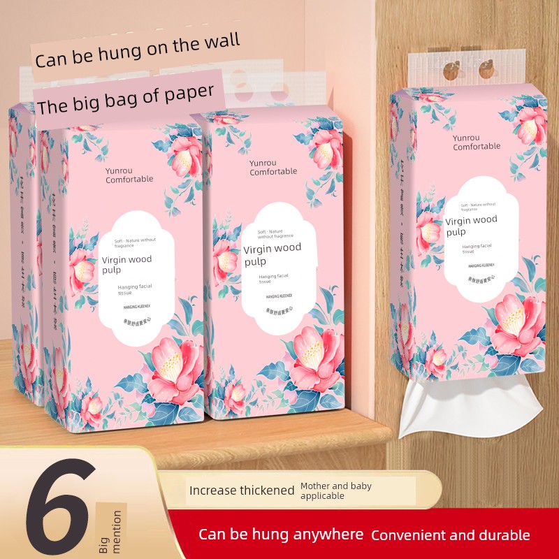 Hanging Tissue Facial Tissue Napkin Family Pack Wet Water Toilet Paper Hand Paper Affordable Whole Box Batch
