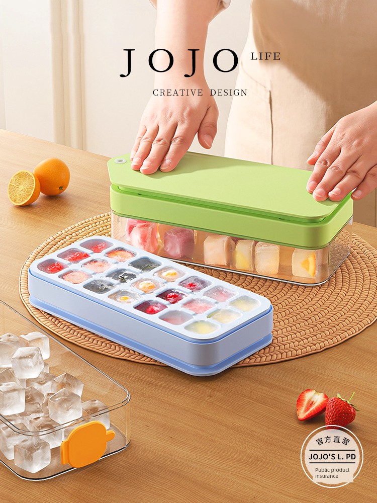 Jojo's L. Pd. Mr. Grocery. Press Ice Cube Mold Ice Cube Box Food Grade with Lid | Xun Hui