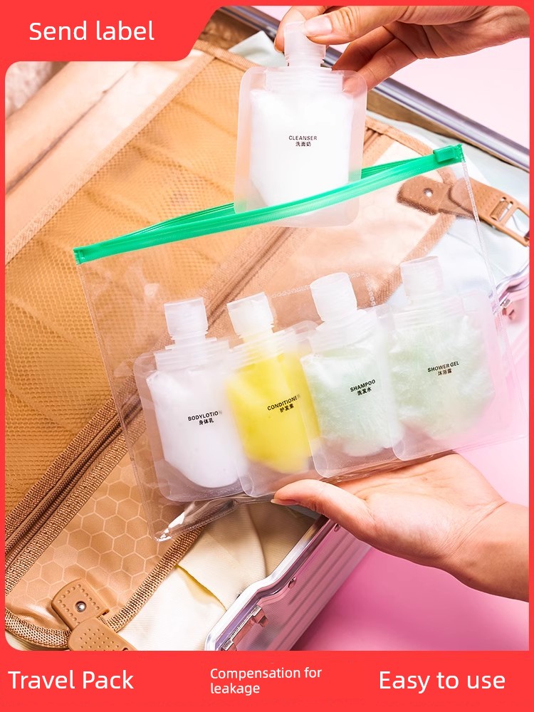Jieanxi Travel Packing Bags Disposable Supplies Washing Set Shower Gel Shampoo Travel Portable Storage Bottle
