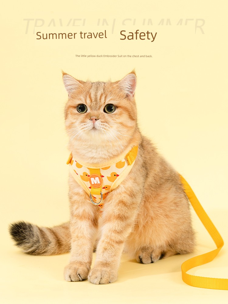 Cat Traction Rope Good-looking Thickened Anti Breaking Loose out Exclusive for Cats Traction Vest Adjustable Cat Walking Rope