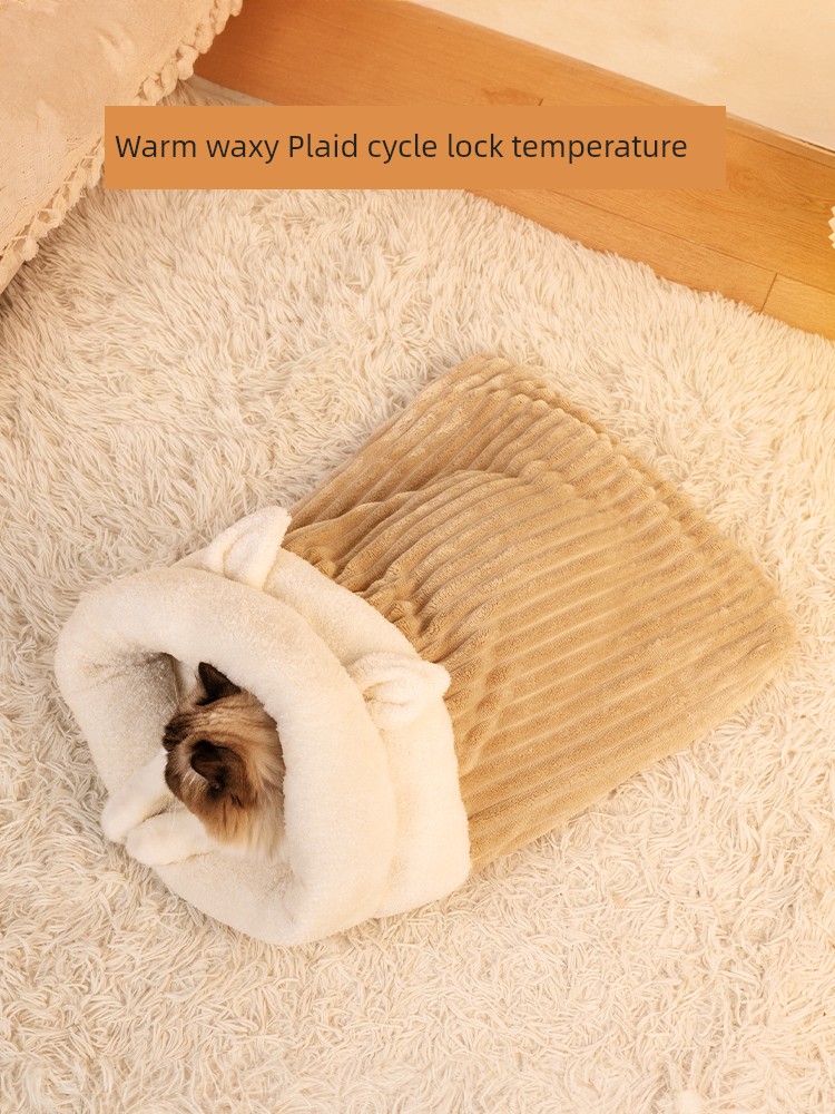Cat Sleeping Bag Cat Nest Winter Heattech Security Cat Winter Closed All Year Round Neutral Tunnel Kitten Sleep