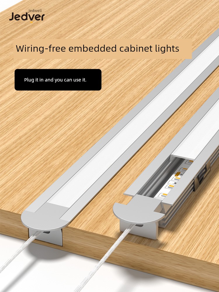 Welding-Free Cabinet Lamp Laminate Lamp Wine Cabinet Shoe Cabinet Sideboard Cabinet Display Cabinet Wardrobe Light Belt Embedded Linear Light Bar