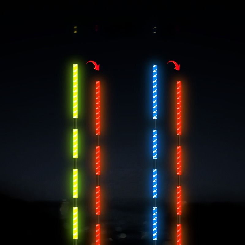 Xiaofengxian All Green Luminous Float Bite Hook Color Changing Cloudy Tail