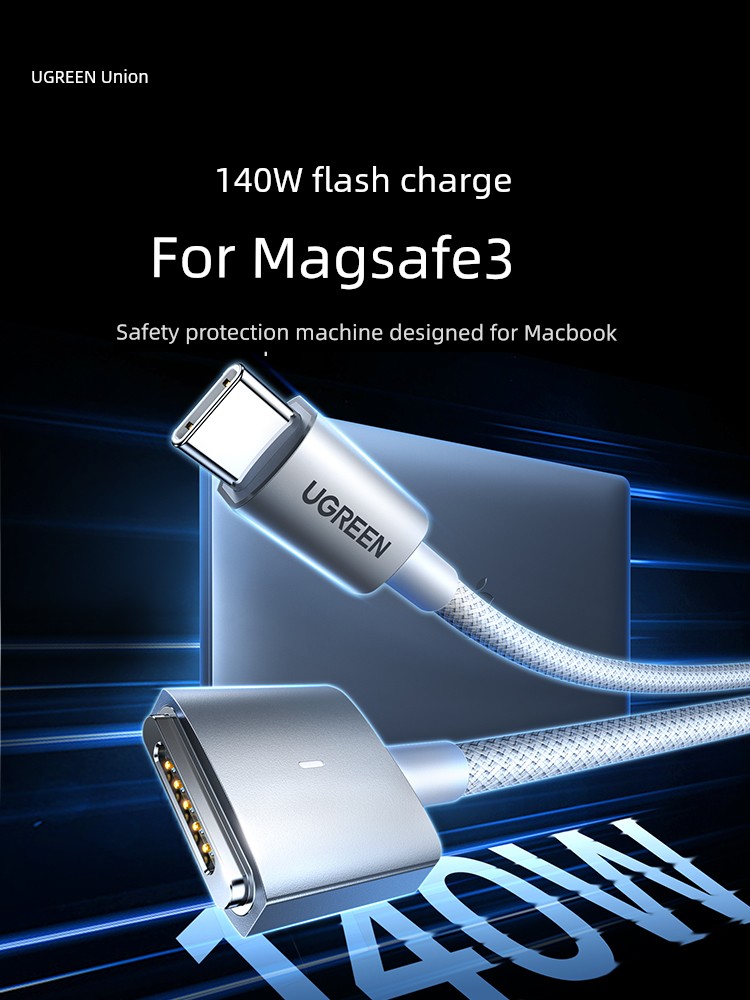 Green Joint Magnetic Apple Notebook Charging Cable