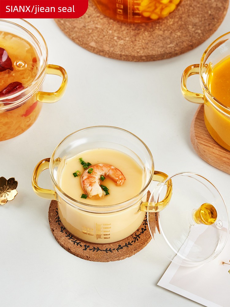 For Home Bird's Nest Glass Baby Scale Ware Steamed Egg Bowl
