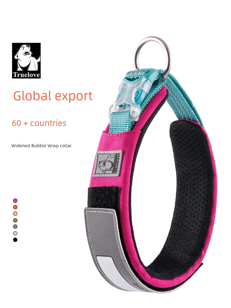 Truelove Dog Collar Collar Puppy Teddy Medium Large Dog Collar Traction Golden Retriever Anti-Strangulation Pet Supplies