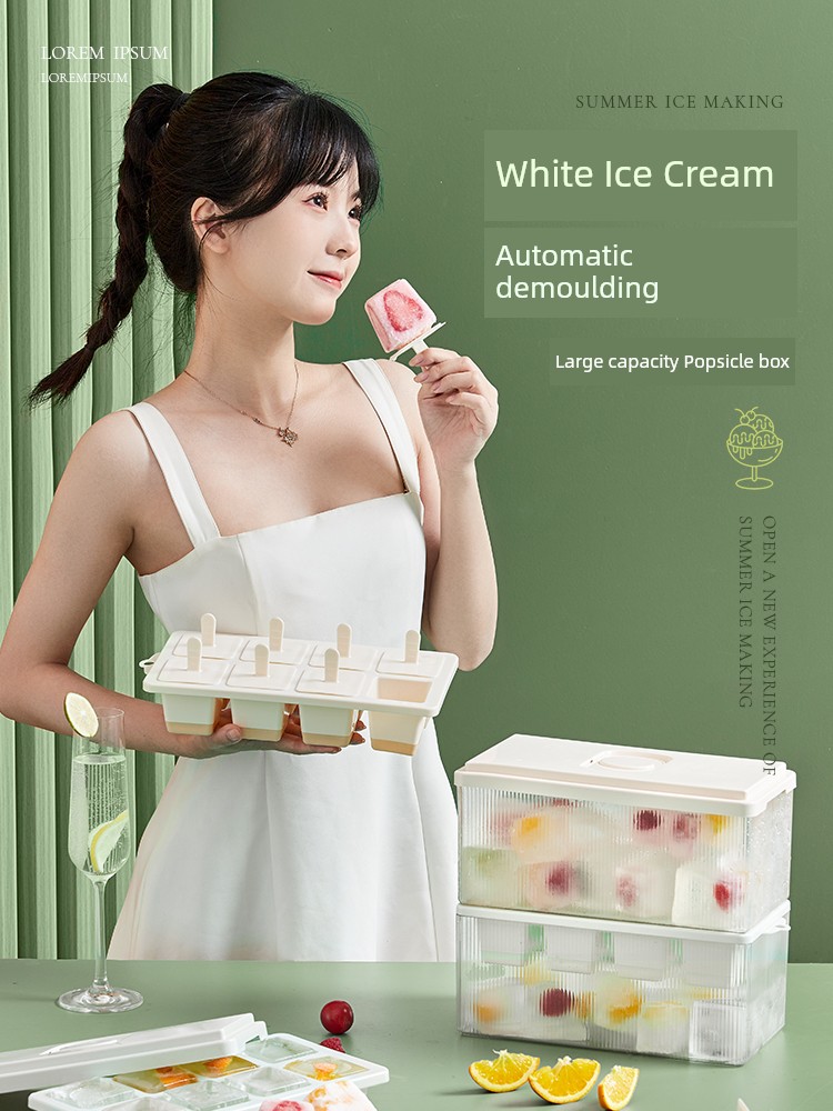 Ice-Cream Mould For Home Edible Silicon Ice Tray Ice Ice Box Internet Celebrity DIY Popsicles Ice Candy Handy Gadget
