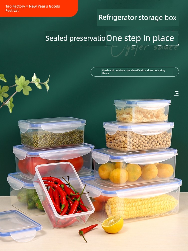 Plastic Microwave Heating Rectangular Storage Crisper