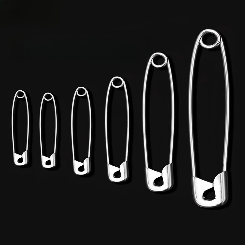 Old-Fashioned Pin Thumbtack High-Strength Metal Bold Pin Large and Medium Small Size Metal Safety Pin Clip Buckle