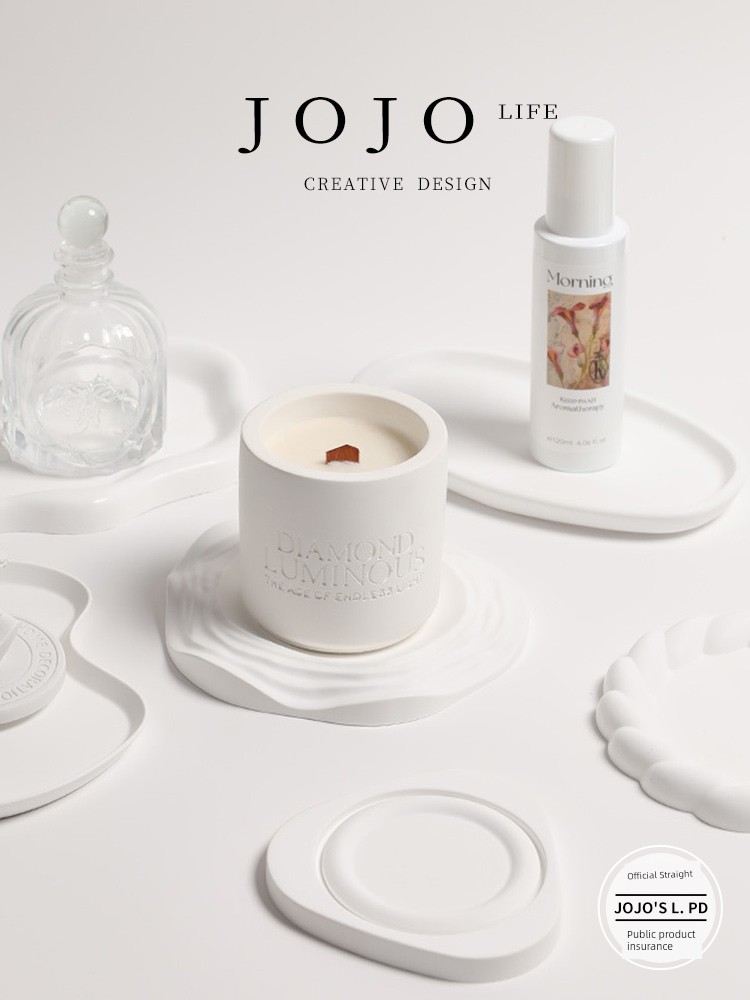 Jojo's L. Pd. Level. Aromatherapy Candle Tray Coaster Asymmetrical Shooting Props Minimalist | Grade