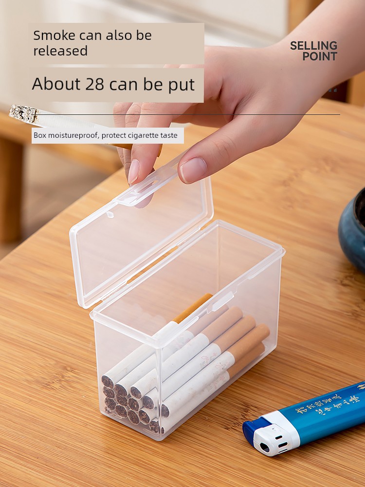 Cigarette Case Set Men's Portable Thickened Anti-Pressure 20 PCs Soft Bag Special Creative Stylish Flip Plastic Cigarette Case Shell Smoking Set