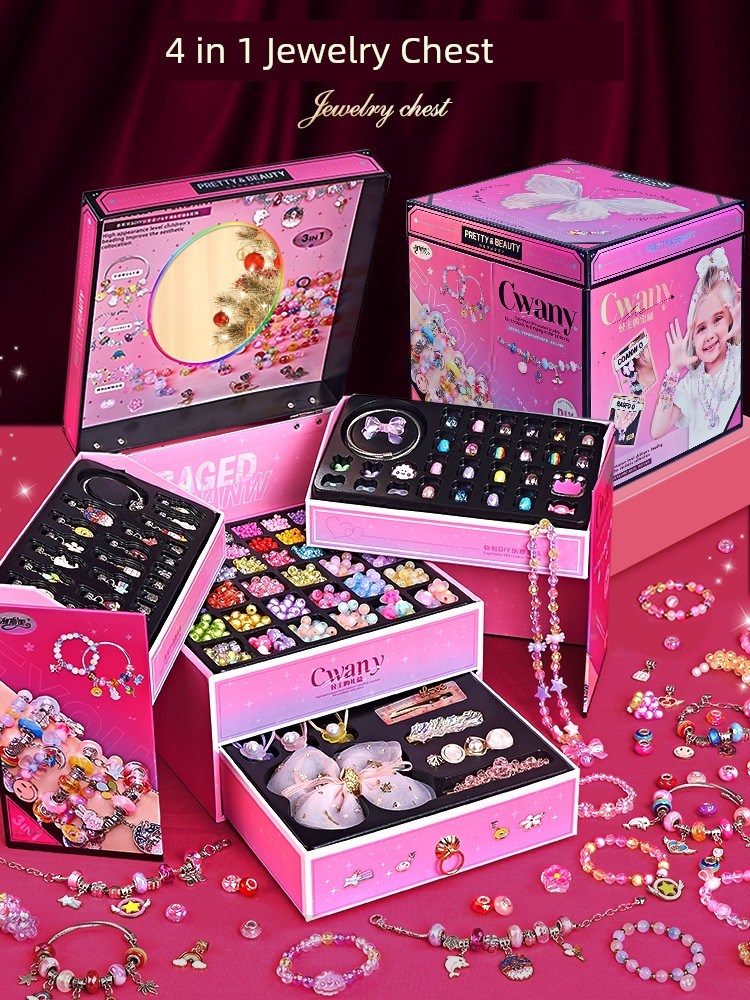 Kids Girl's Birthday Gift Girls Hair Accessories Suit Gift Box 3-9 Years Old 5 Princess 7 Little Girl 6 Jewelry 8