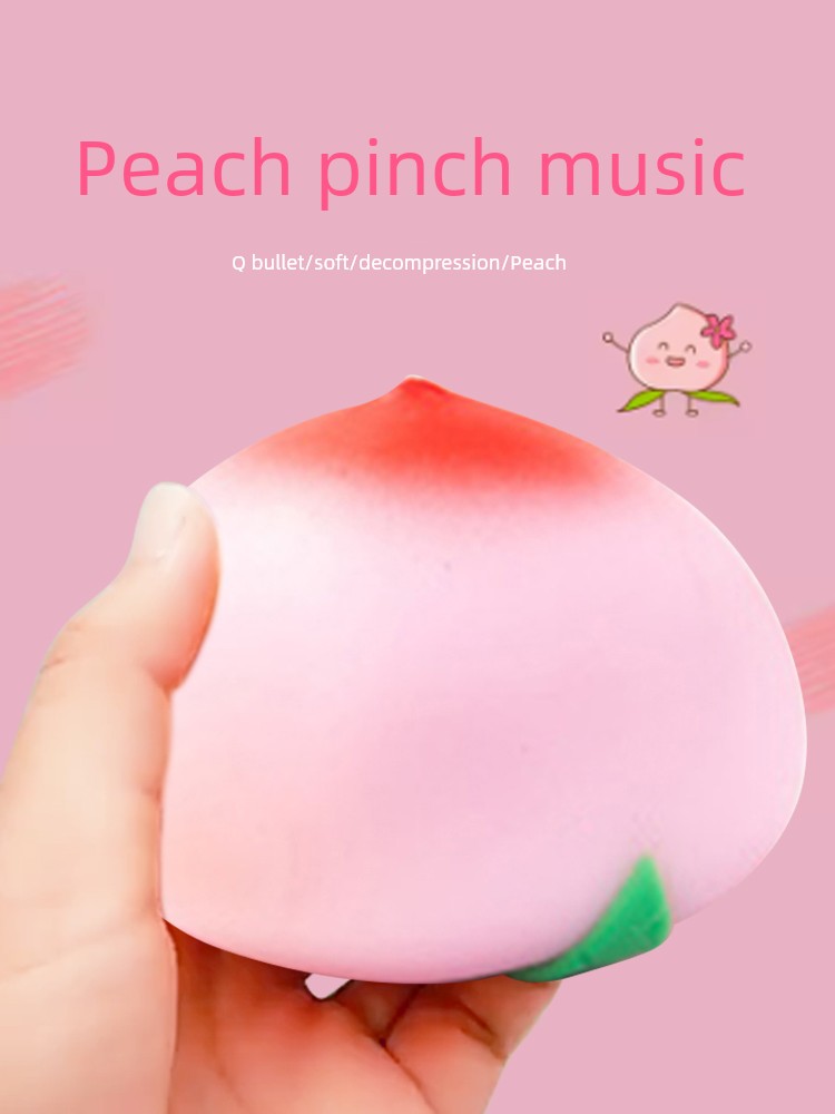 Decompression Toy Squeezing Toy Large Peach Kids Pressure Silicone Vent Ball Useful Tool for Pressure Reduction Slow Rebound Girl