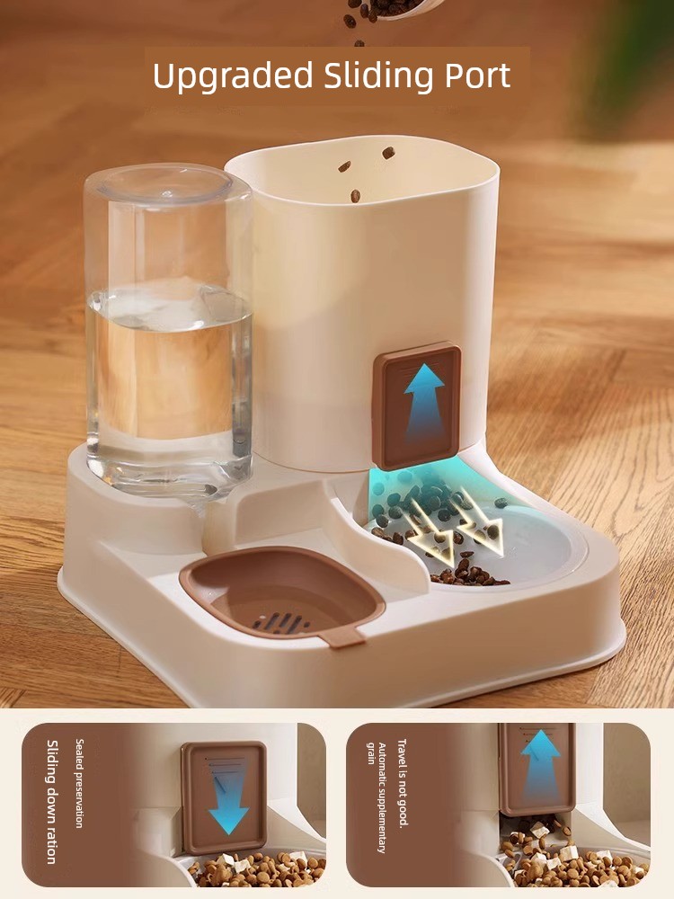 Automatic Pet Feeder One-Piece Non-Plug-in Drinking Cat