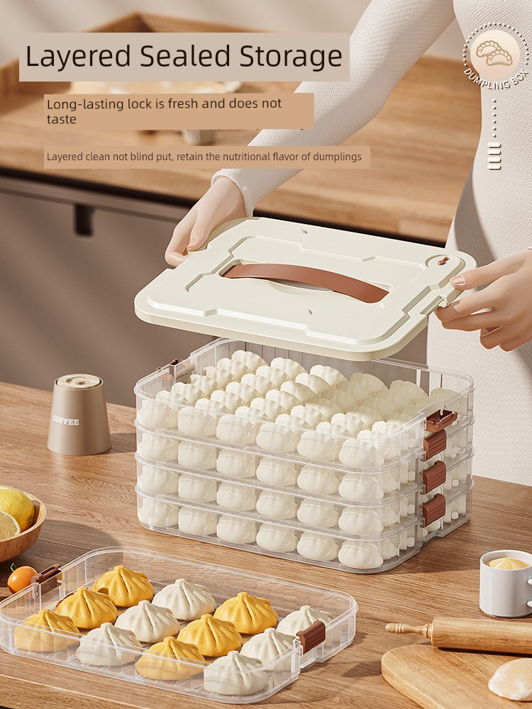Dumpling Storage Box Food Grade Frozen Special Quick-Frozen Box for Refrigerator 2025 New Arrival Kitchen For Home Wonton Tray