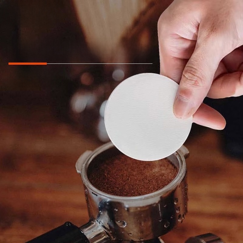 Round Powder Bowl Filter Paper Handle 58mm Neutral Coffee