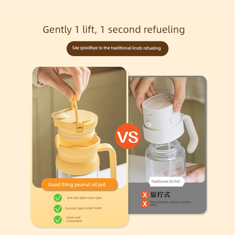 Tree Can May Good Things Happen Pour Oiler Kitchen For Home Non-Oil-Stick Food Grade Optimized Bottle Soy Sauce Vinegar Seasoning Bottle Vinegar Pot