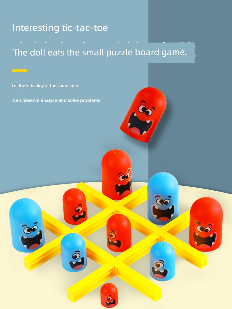 Kids Fun Tictactoe Double Battle Game Big Eat Small Matryoshka Doll Boy Puzzle 8-12 Years Old Chess and Card Toys