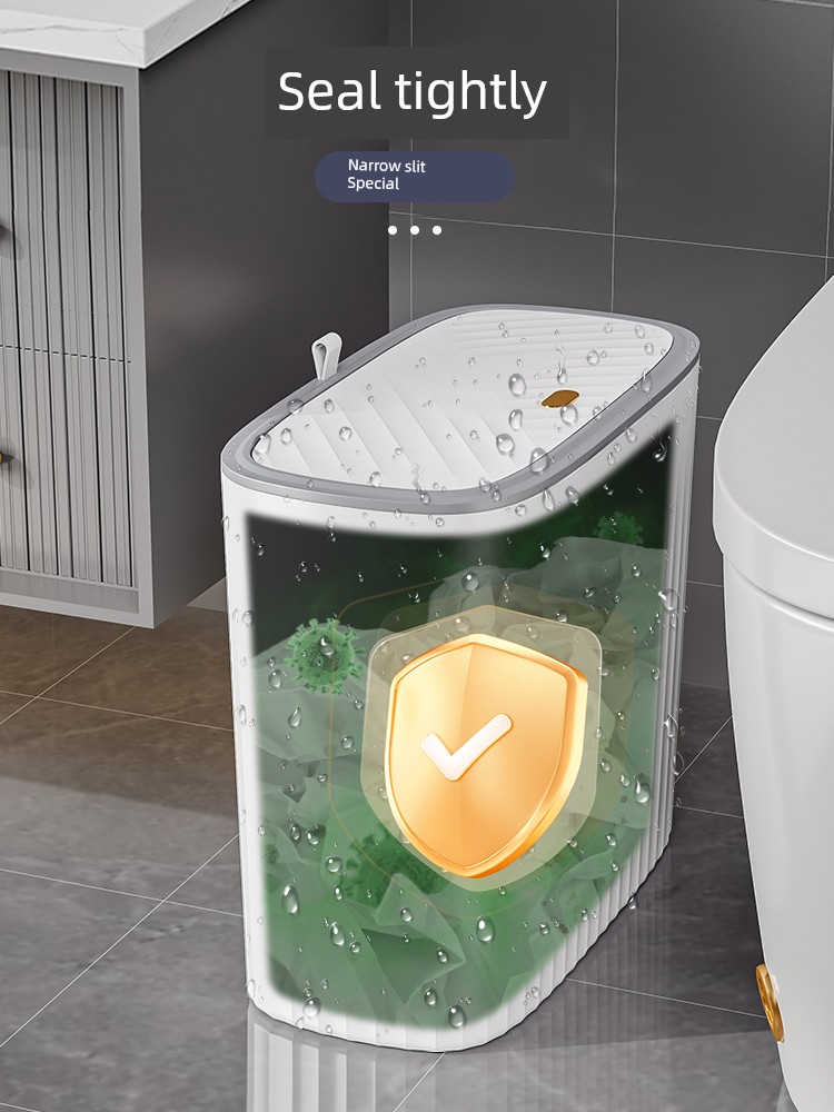 Trash Can New Homehold Gap Bathroom Kitchen Living Room Office Accessible Luxury Large Capacity with Lid Wall Hanging Wastebasket