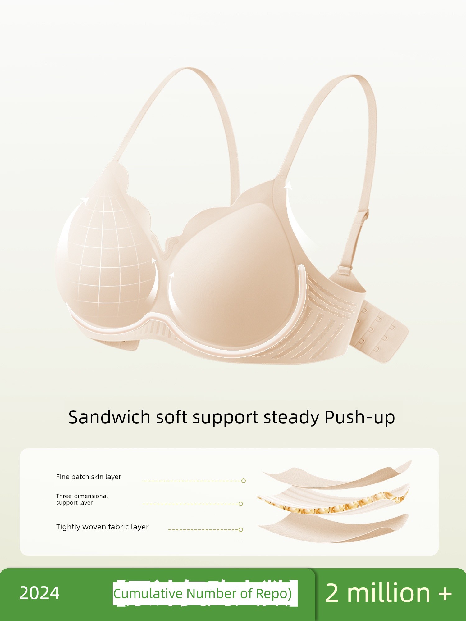 Push up Soft Support Wireless Bra Intimates