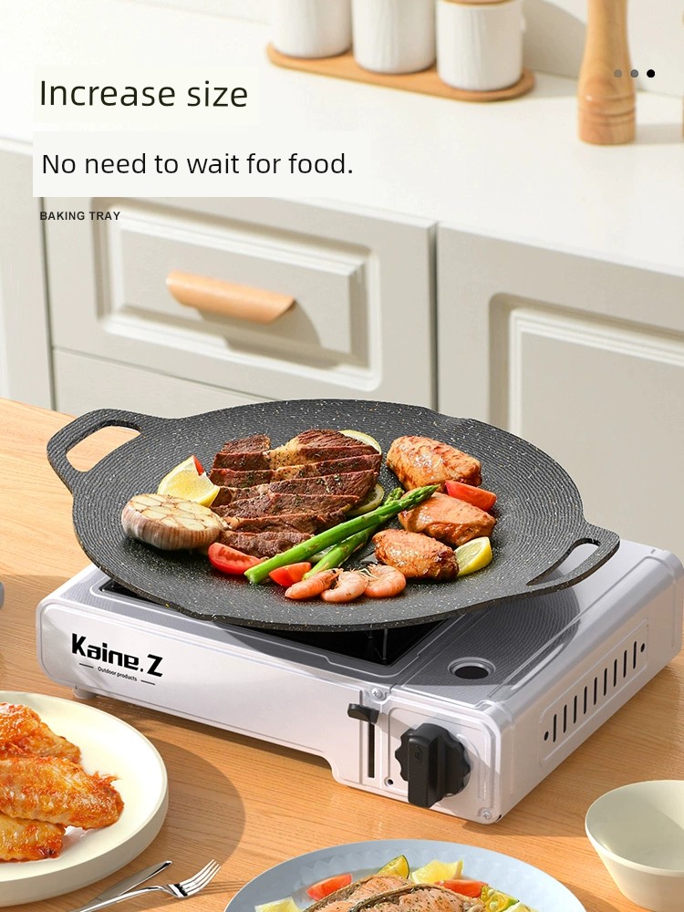 Camping Korean Style Barbecue Plate Teppanyaki Medical Stone Outdoor