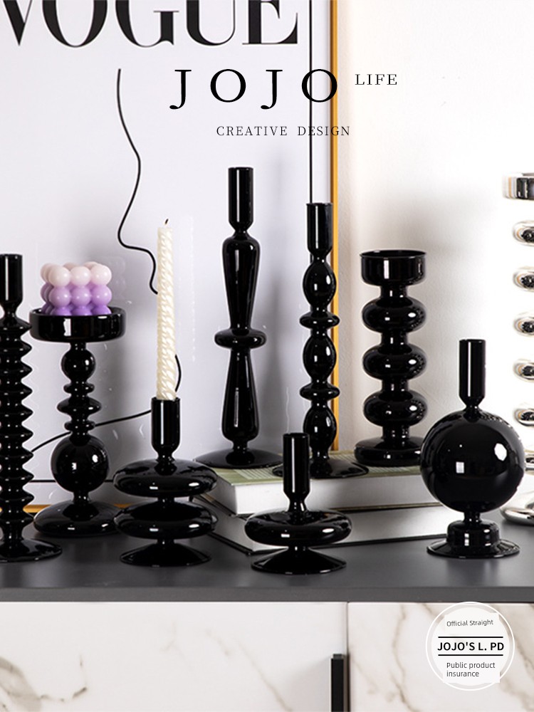 Jojo's L. Pd. Person. Minimalist Retro French Antique Glass Candle Candlestick Desktop | Someone Else