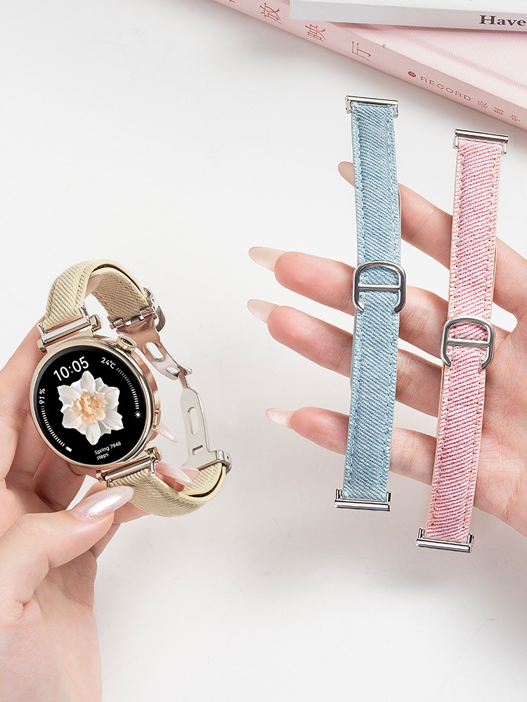 Suitable for Huawei GT4 Strap Watch Watch3pro Smart GT3 Women's Watchgt4 Watch 4 Women's GT2 New Arrival Women's GT Leather Women's GT1 Fancy 41/46mm Creative Breathable