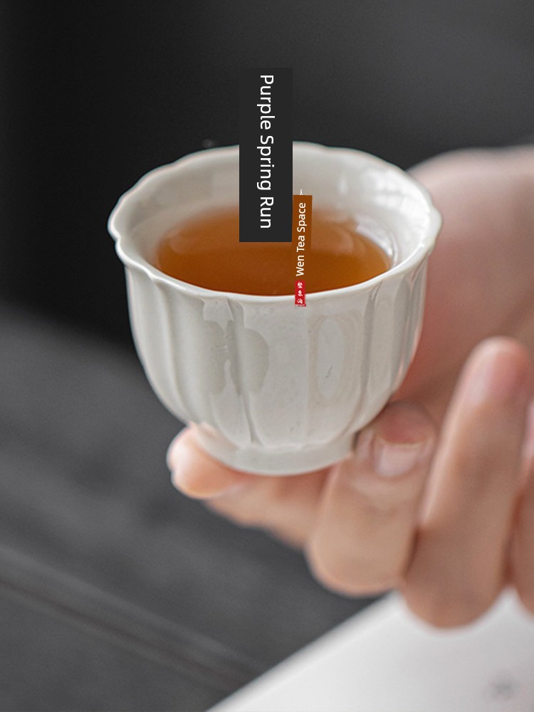 Jojo's L. Pd. Ziquan Stream. Grass and Wood Gray Lotus Cup Master Cup Single Cup Kung Fu Tea Set | Shake Cup