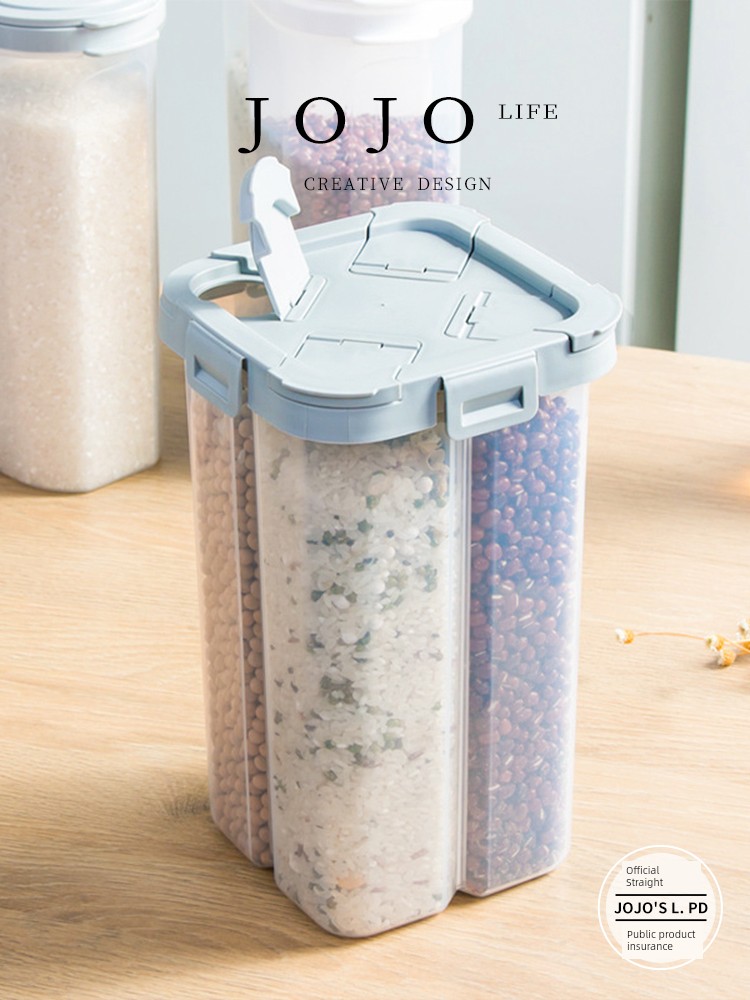 Jojo's L. Pd. Mr. Grocery. Sealed Cans Divided Plastic Kitchen Food Storage Tank | Quanshu