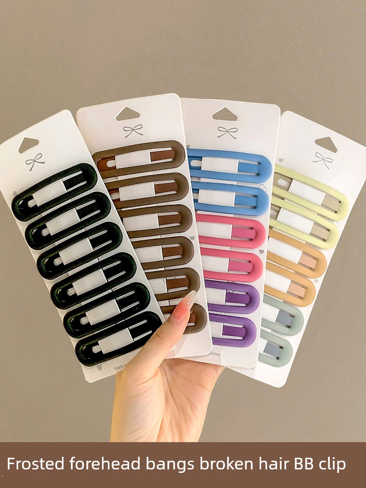 Frosted Shredded Hairpin Female Back Head Side Bangs Organize Fantastic BB Clip Hairware Word Clip Small Hairpin