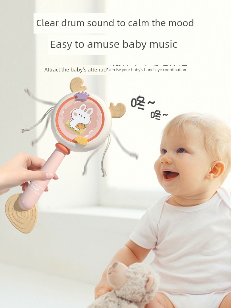 Kids Drum Toy Percussion Instrument Baby Hand Drum Rattle Drum Infant 2 Side Drum 1 1 3 Years Old 6 Months Old