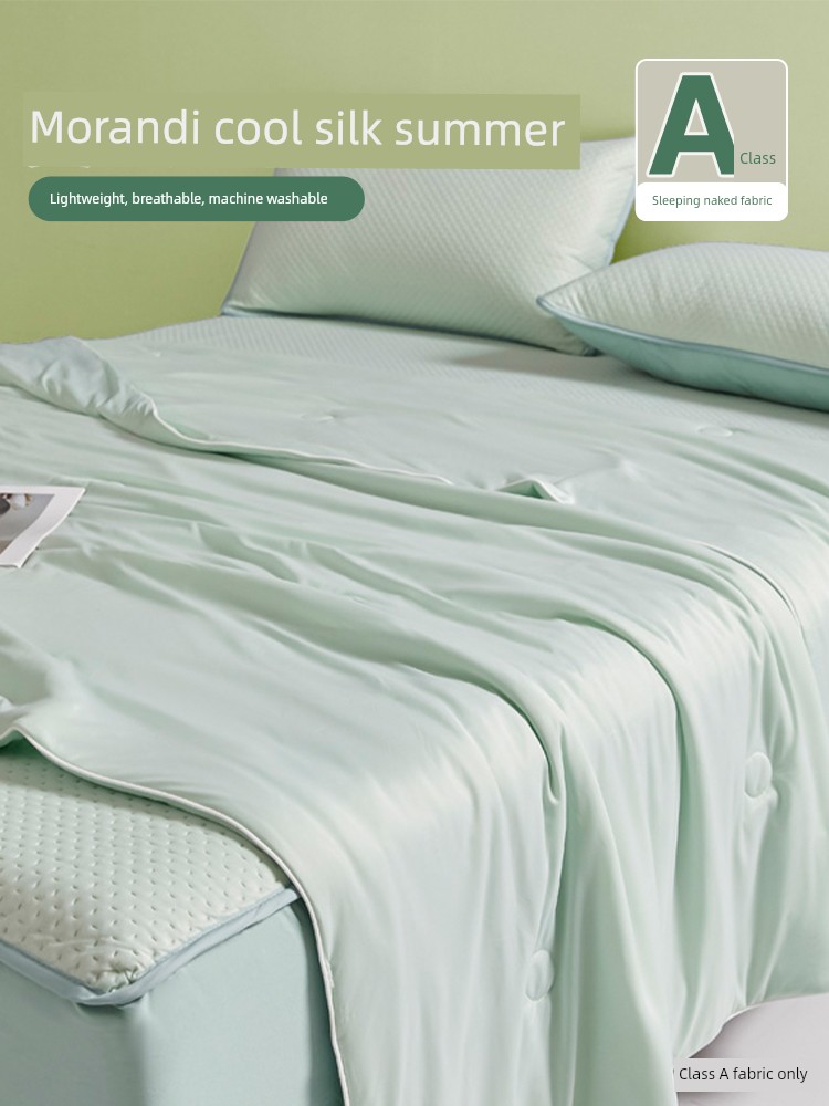 Cool Silk Airable Cover Adult Home Use Summer Blanket Four-Piece Fitted Sheet 2025 New Arrival Kids Machine Washable a Summer 3