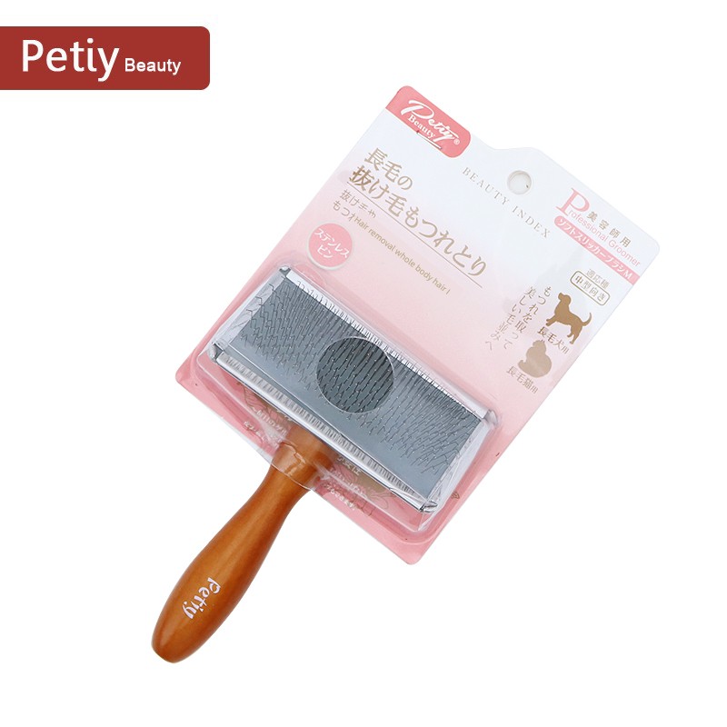 Petiy Щетка-расческа с деревянной ручкой