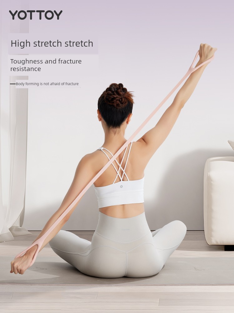 8-Word Chest Expander Elastic Belt Women's Open Back Pulling Rope Stretch Back Practice Handy Gadget Fitness Yoga Open Shoulder Pull Back Beauty Back