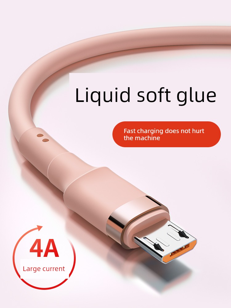 Suitable for Android Data Cable Fast Charging Micro Flash Charging Cable Implement Head Suitable for Oppo Xiaomi Huawei Honor Samsung High-Speed Vivo Mobile Phone USB Long 2 M Power Bank Short Punch