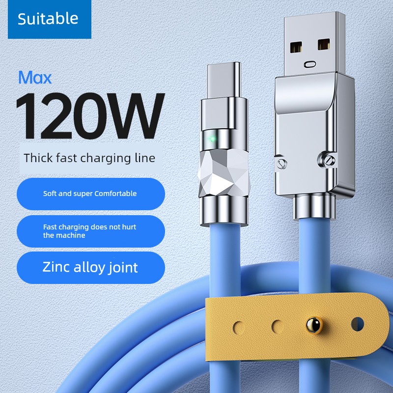 Nengshi USB Type-C Cable 6A for Huawei Honor Tpyec Fast Charge P20p30p40mate50nova7pro Mobile Phone Android Tapyc Charger Typc Flash Charge TPC