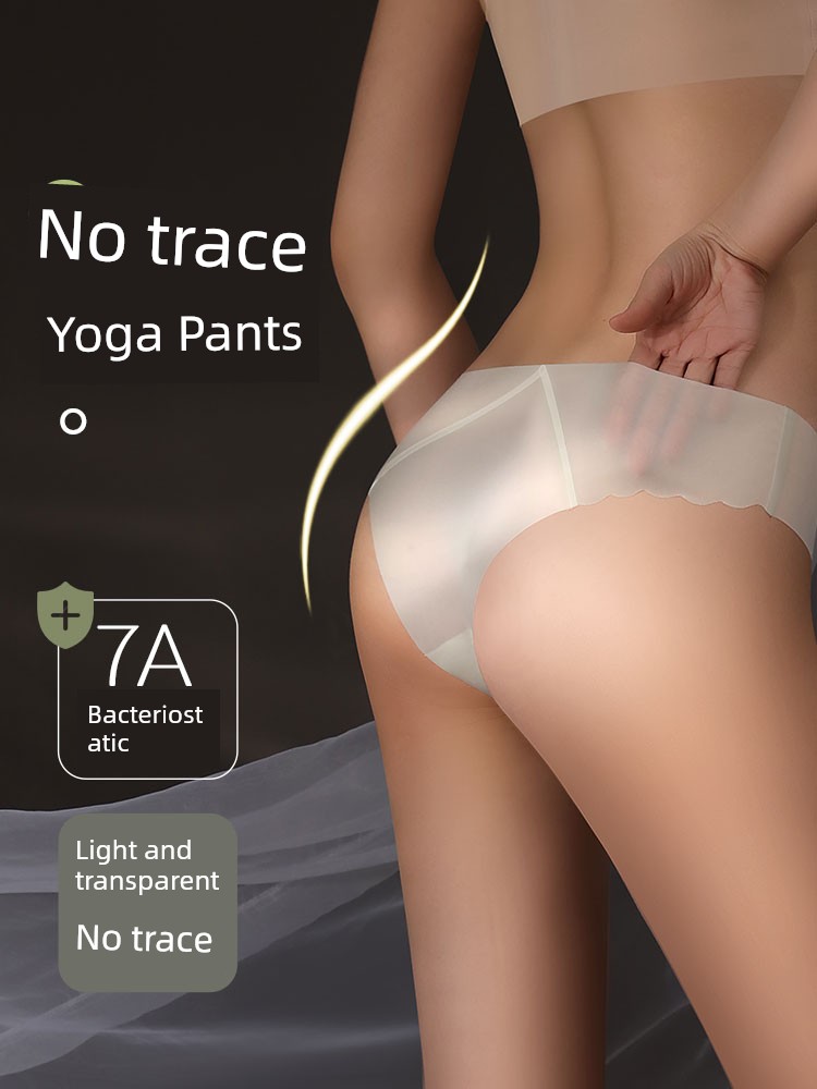 Yoga T-Back Women's Summer Sports Half Sheath 7A Antibacterial Crotch Ice Silk Cool Feeling 2024 New Arrival Seamless Underwear